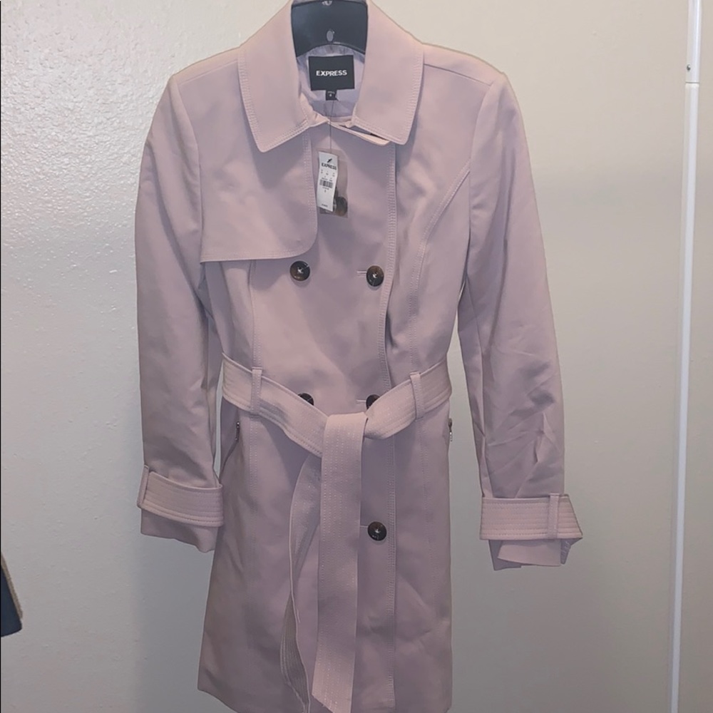 Express Light Pink Trench Coat- S